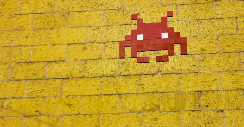 Gaming Communities - Mosaic Alien on Wall