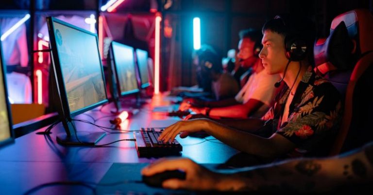 ESports Competitions - Men Gaming on Personal Computers